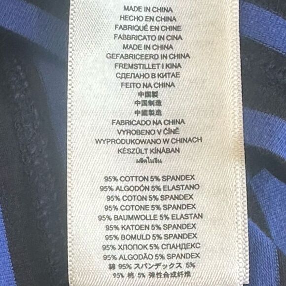 Michael Kors Stripped Gromit Short Sleeve Shirt Dress Sz L Blue Black - Picture 5 of 5